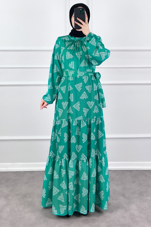 Piramit Elbise - Yeşil