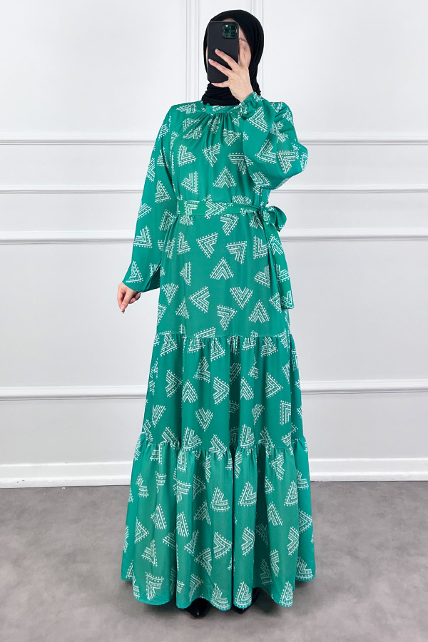 Piramit Elbise - Yeşil