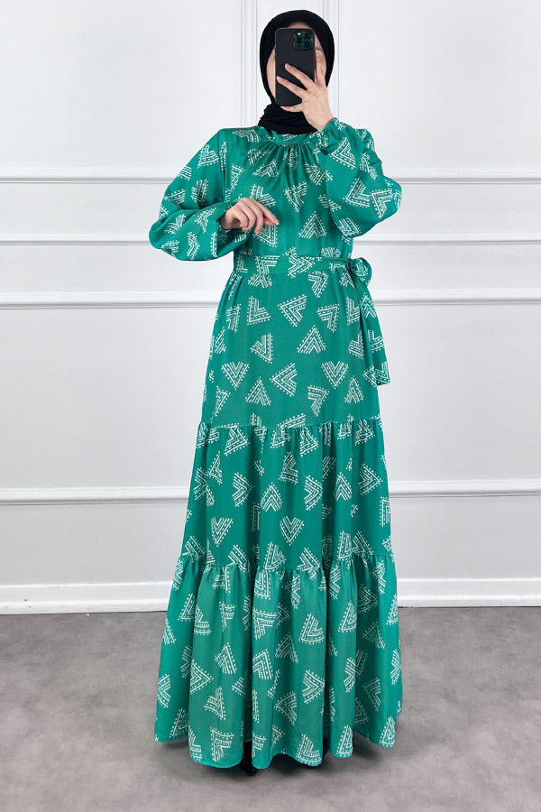 Piramit Elbise - Yeşil