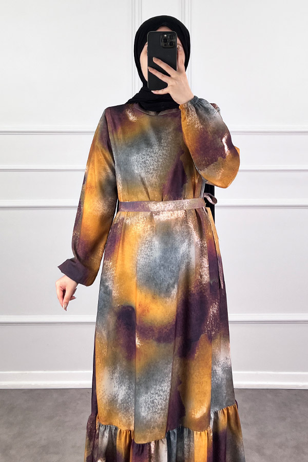 Sanatsal Elbise - Mürdüm