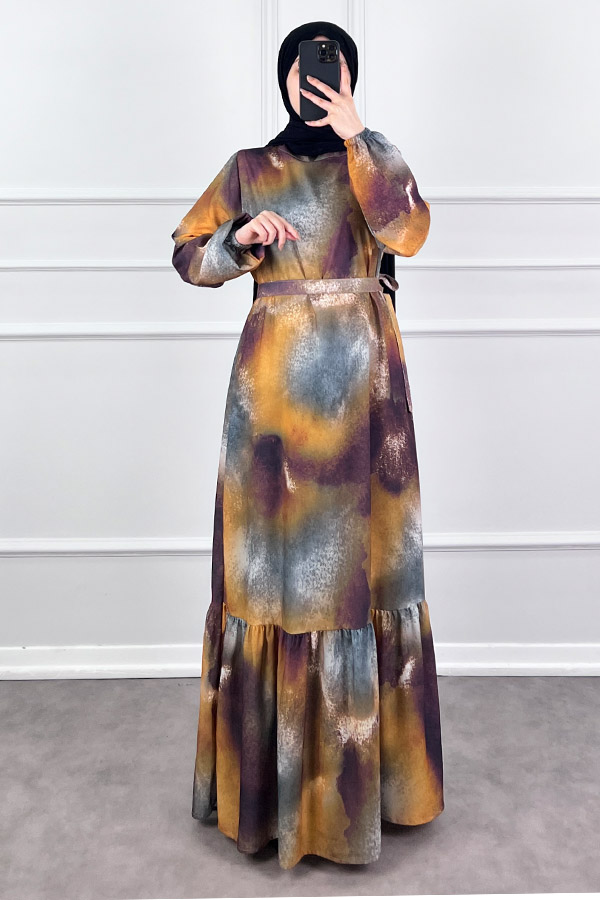 Sanatsal Elbise - Mürdüm