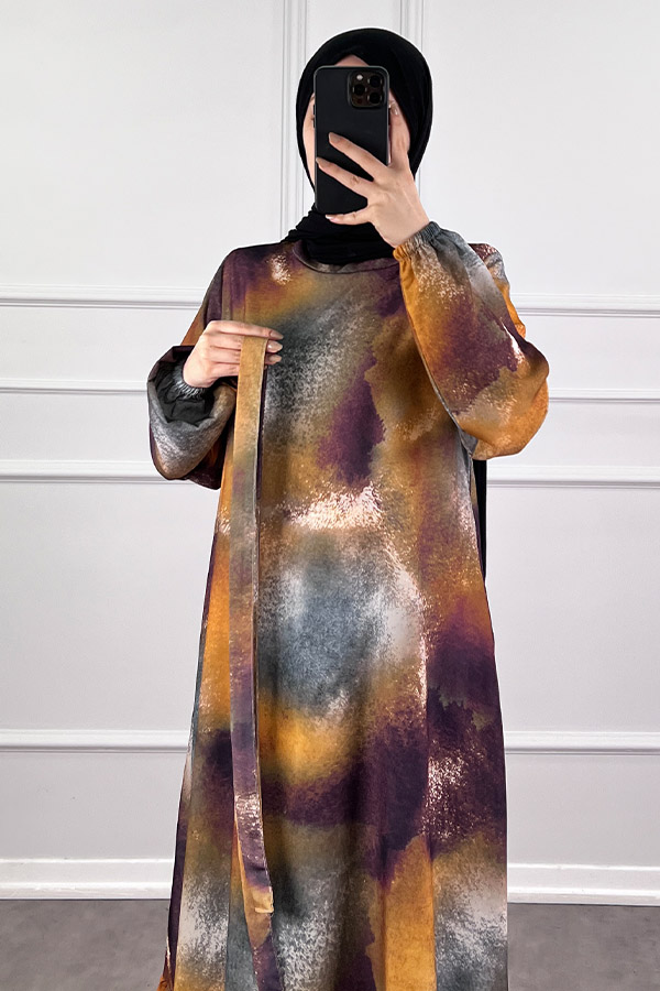 Sanatsal Elbise - Mürdüm