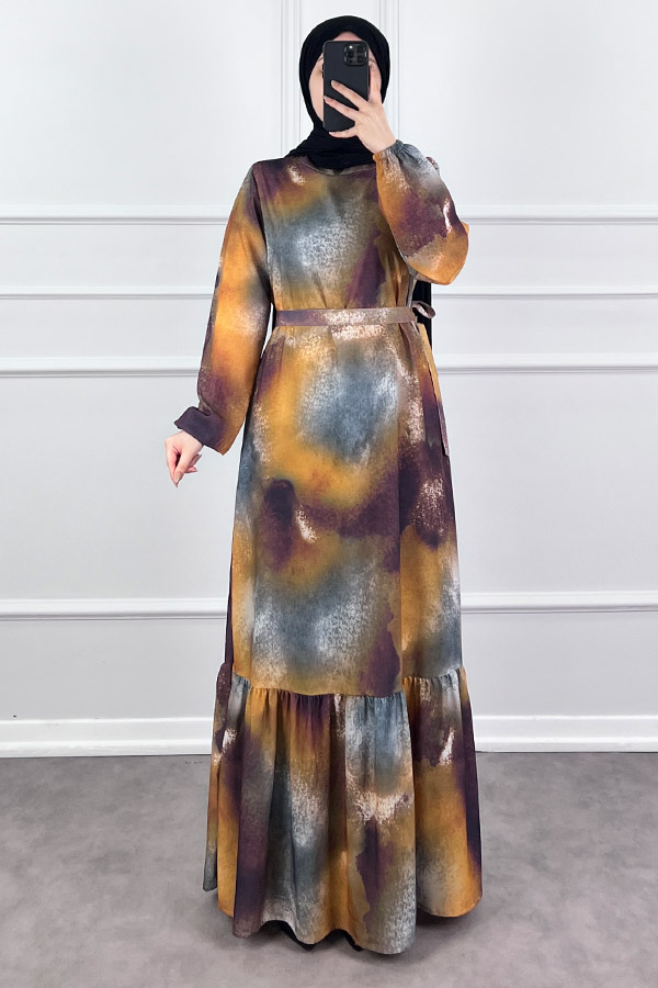 Sanatsal Elbise - Mürdüm