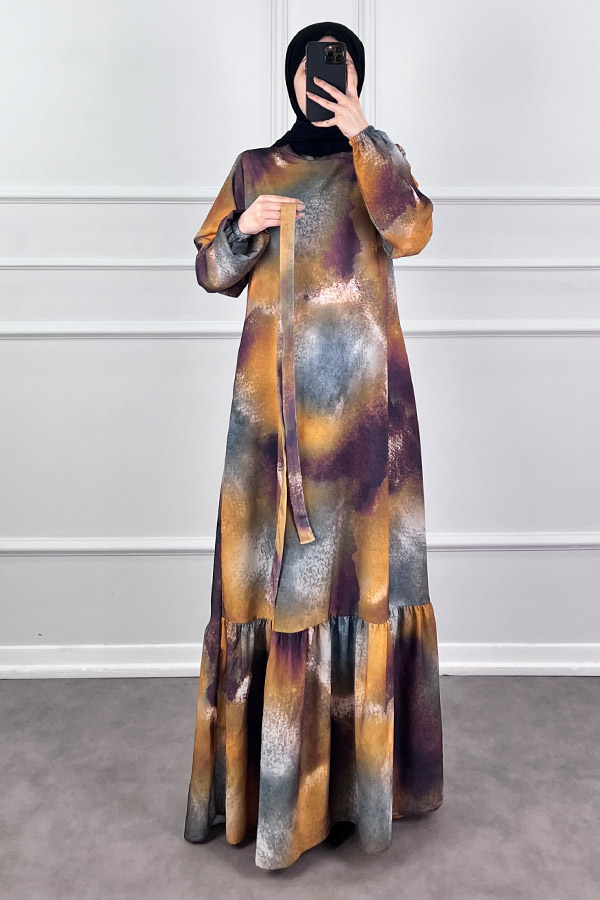 Sanatsal Elbise - Mürdüm