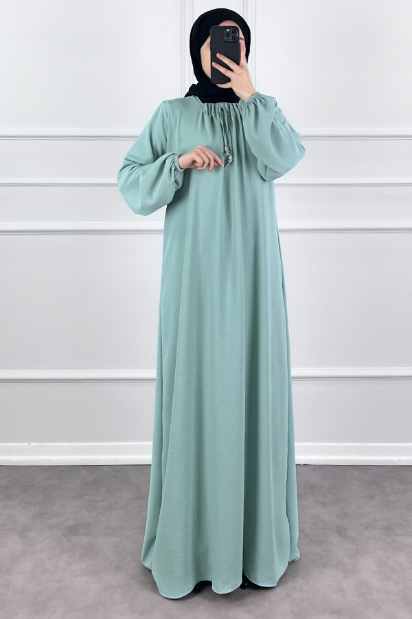 Tesettür Ferace Elbise - Bulut Mavisi