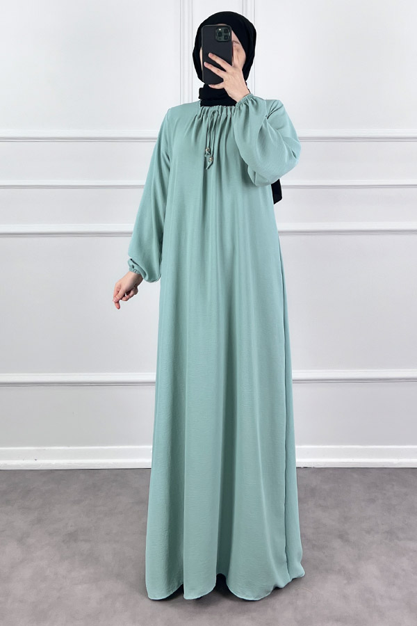 Tesettür Ferace Elbise - Bulut Mavisi