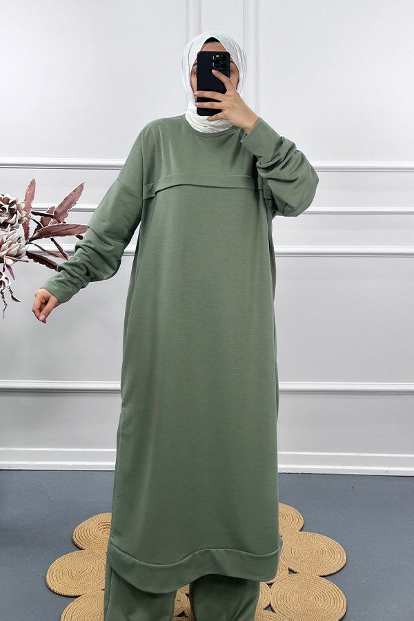 Uzun İki İplik Takım - Yeşil