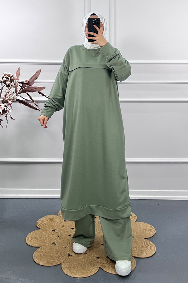 Uzun İki İplik Takım - Yeşil