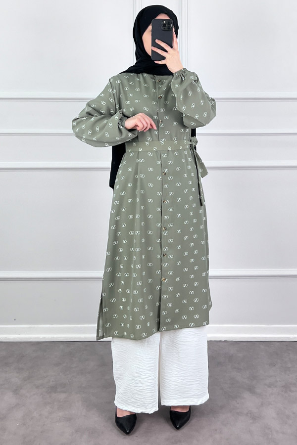 Vip Tesettür Takım - Yeşil