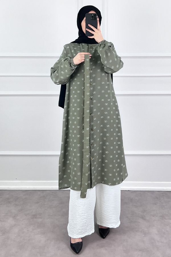 Vip Tesettür Takım - Yeşil