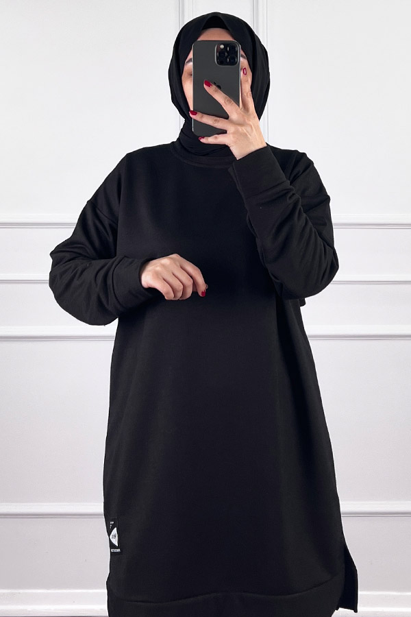 Arma Detaylı Tunik - Siyah