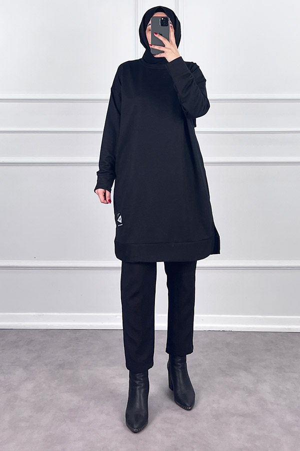 Arma Detaylı Tunik - Siyah