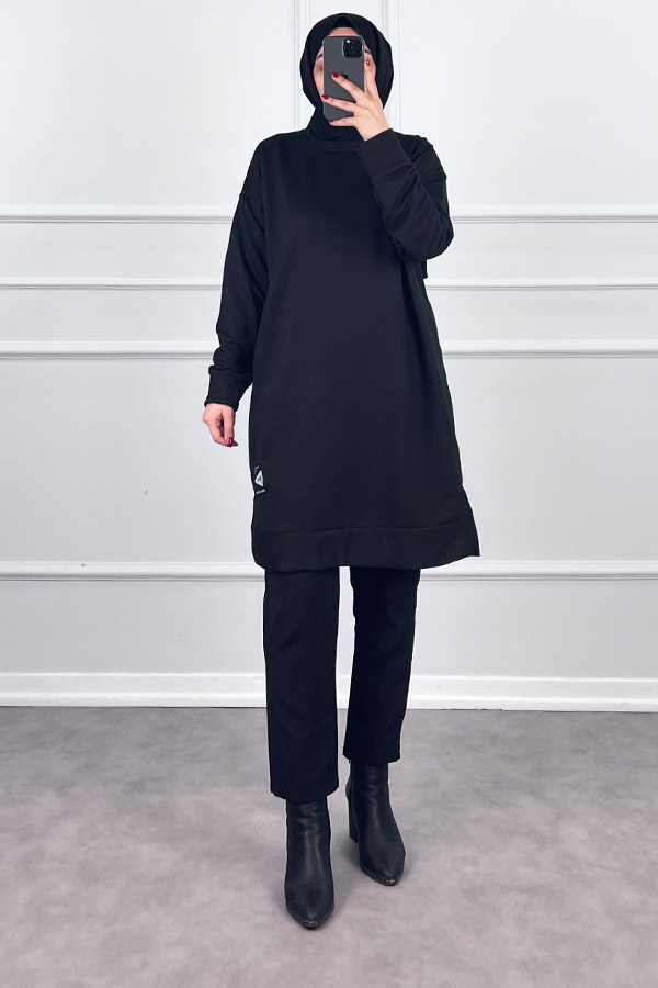 Arma Detaylı Tunik - Siyah