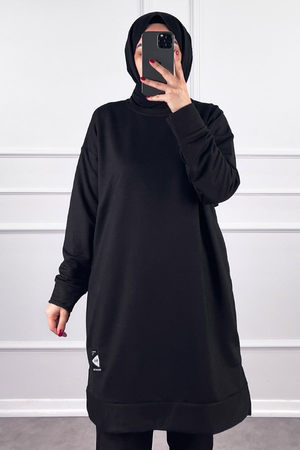 Arma Detaylı Tunik - Siyah