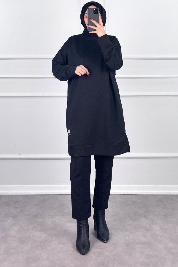 Arma Detaylı Tunik - Siyah