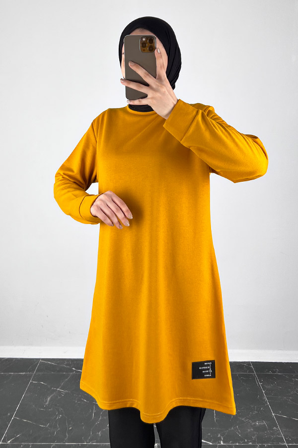 Armalı Tunik - Hardal Sarı