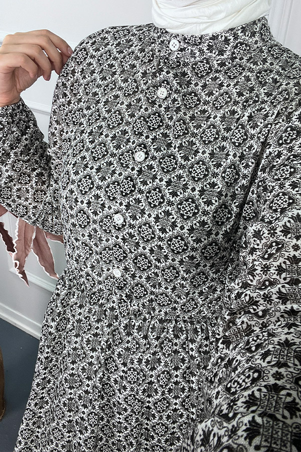 Astarlı Penye Elbise - Siyah Astarlı Penye Elbise - Siyah