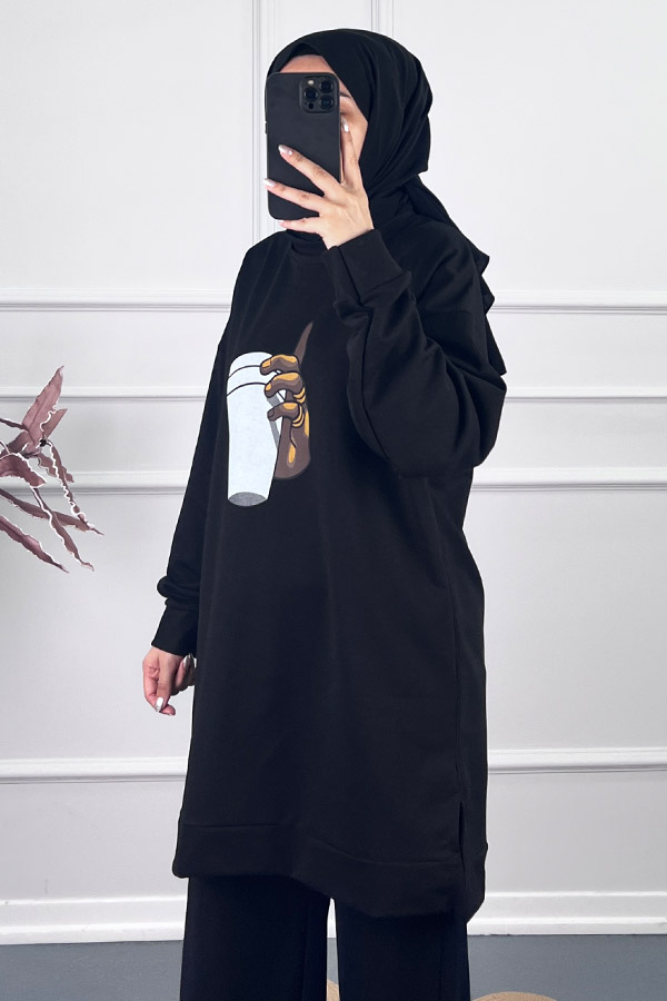 Bardak Tasarım Tunik - Siyah