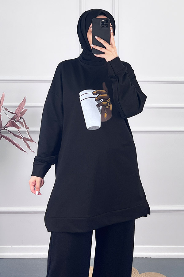 Bardak Tasarım Tunik - Siyah