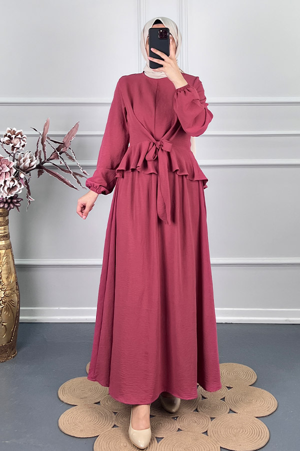 Çapraz Bağlamalı Etekli Takım - Pembe