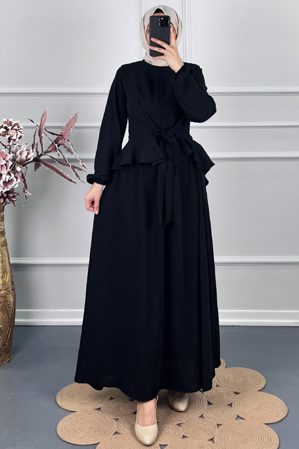 Çapraz Bağlamalı Etekli Takım - Siyah Çapraz Bağlamalı Etekli Takım - Siyah