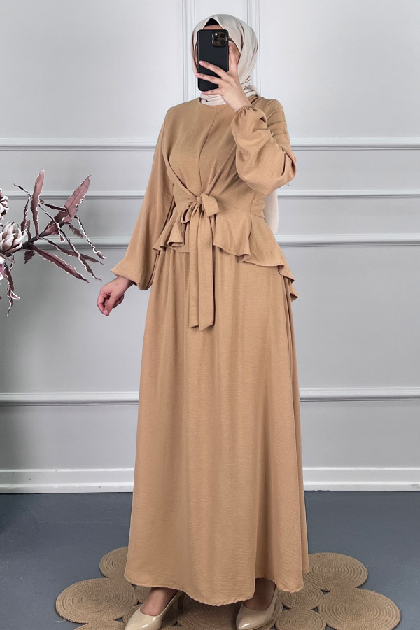 Çapraz Bağlamalı Etekli Takım - Taş