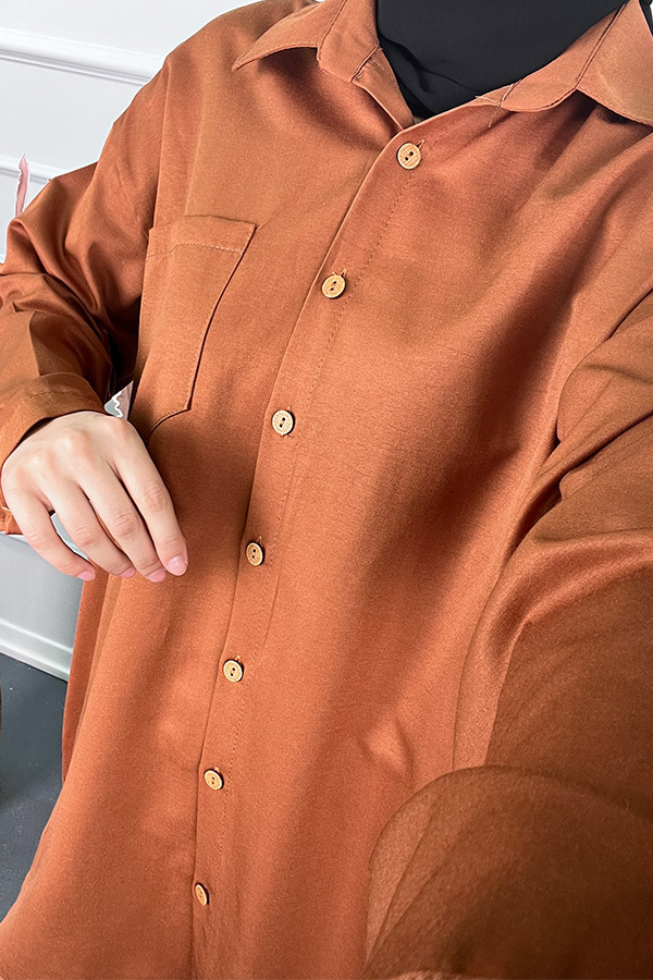 Cepli Salaş Gömlek - Camel Cepli Salaş Gömlek - Camel