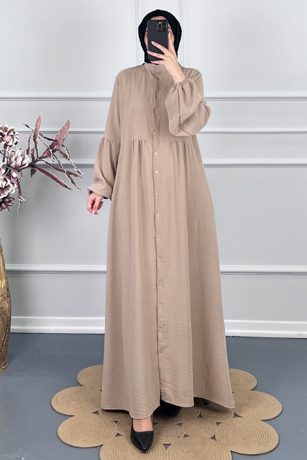 Cepli Tesettür Ferace - Taş