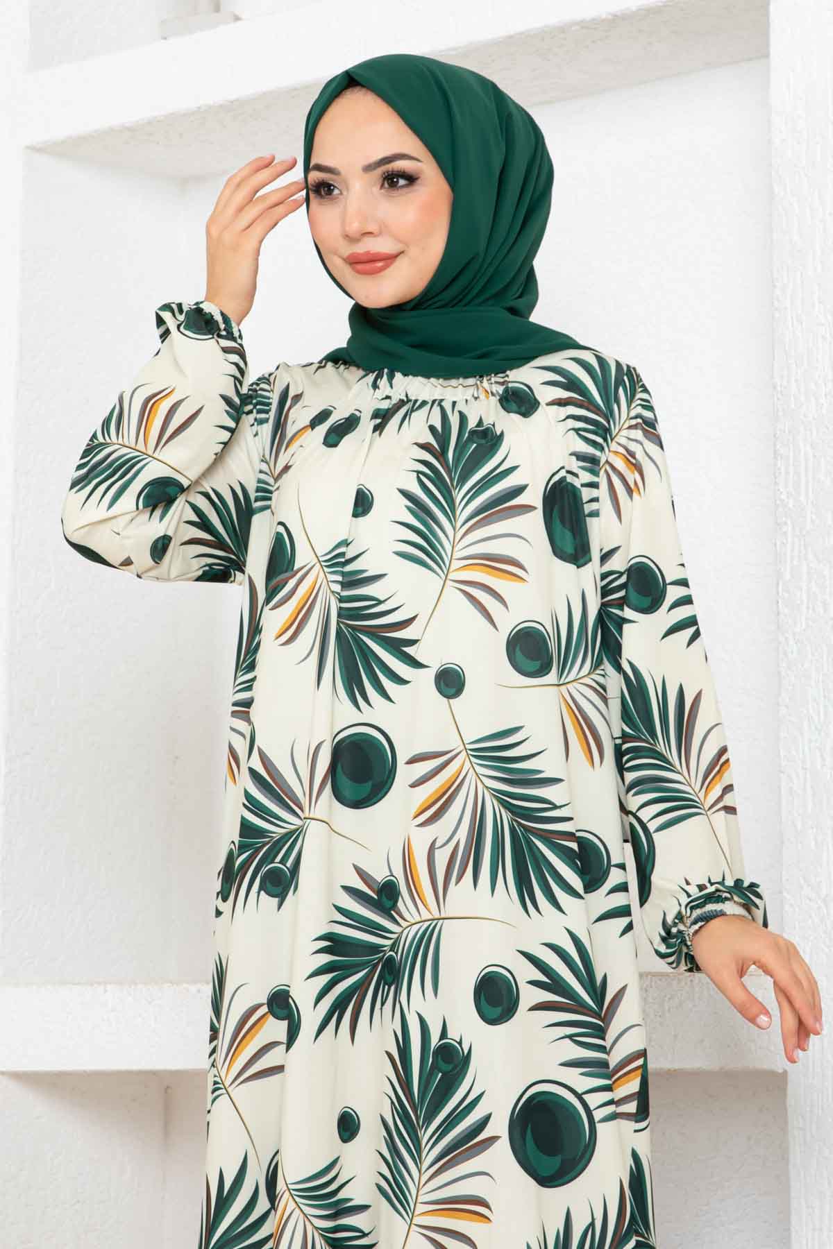 Damla Desen Ferace Elbise - Taş