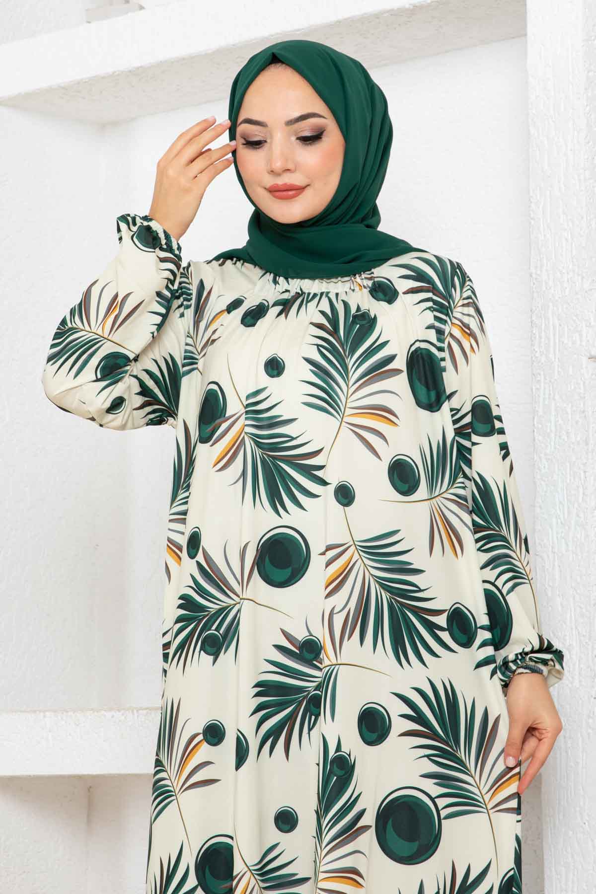 Damla Desen Ferace Elbise - Taş