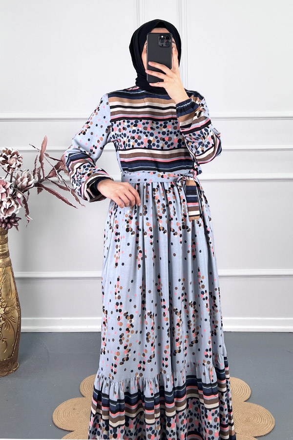 Damla Elbise - Gri Damla Elbise - Gri