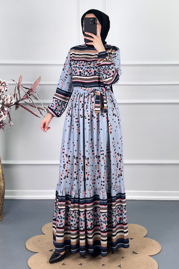 Damla Elbise - Gri Damla Elbise - Gri