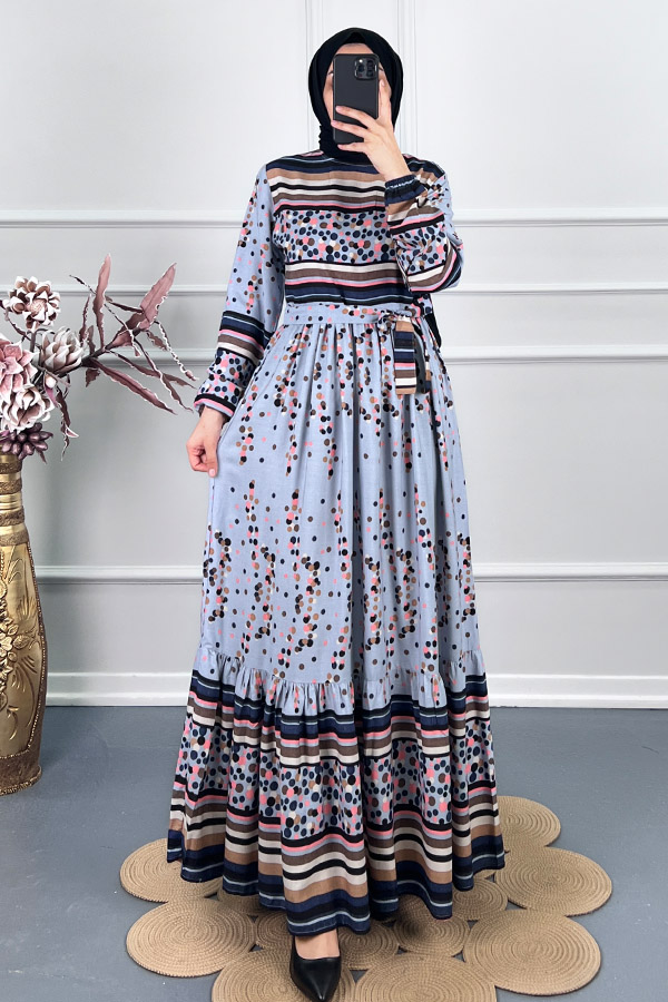 Damla Elbise - Gri Damla Elbise - Gri