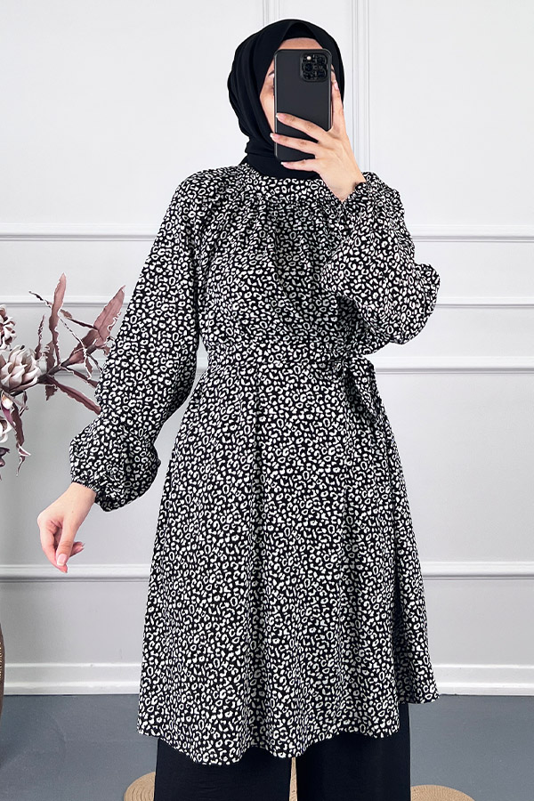 Desenli İkili Takım - Siyah