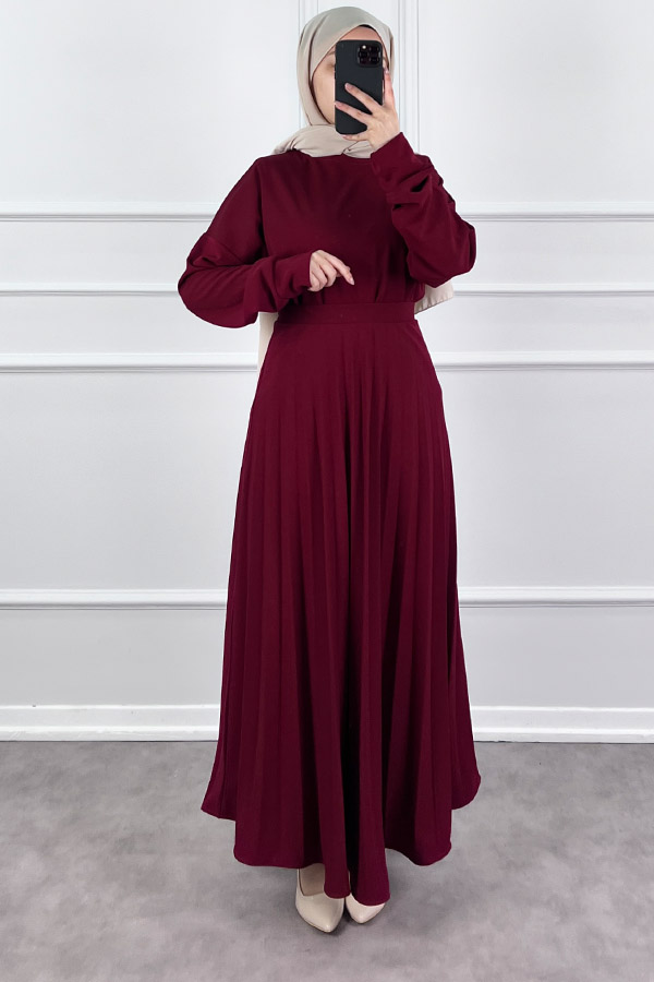 Eteği Piliseli İkili Takım - Bordo