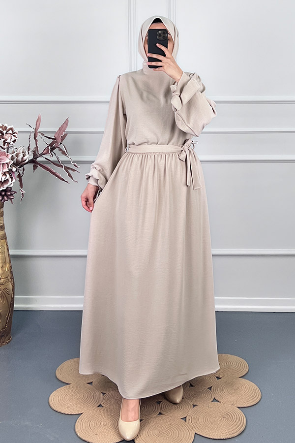 Tesettür Etekli Takım - Taş Tesettür Etekli Takım - Taş