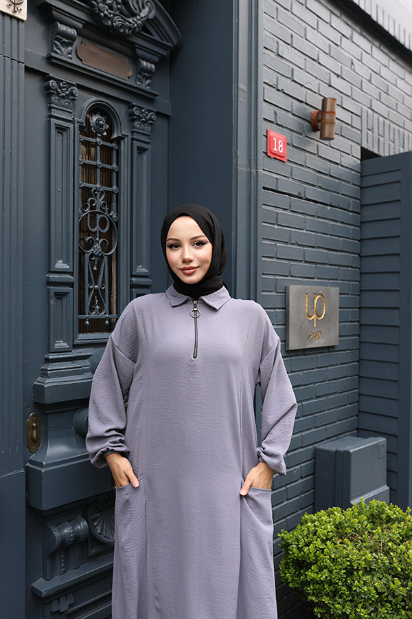 Fermuarlı Takım - Gri