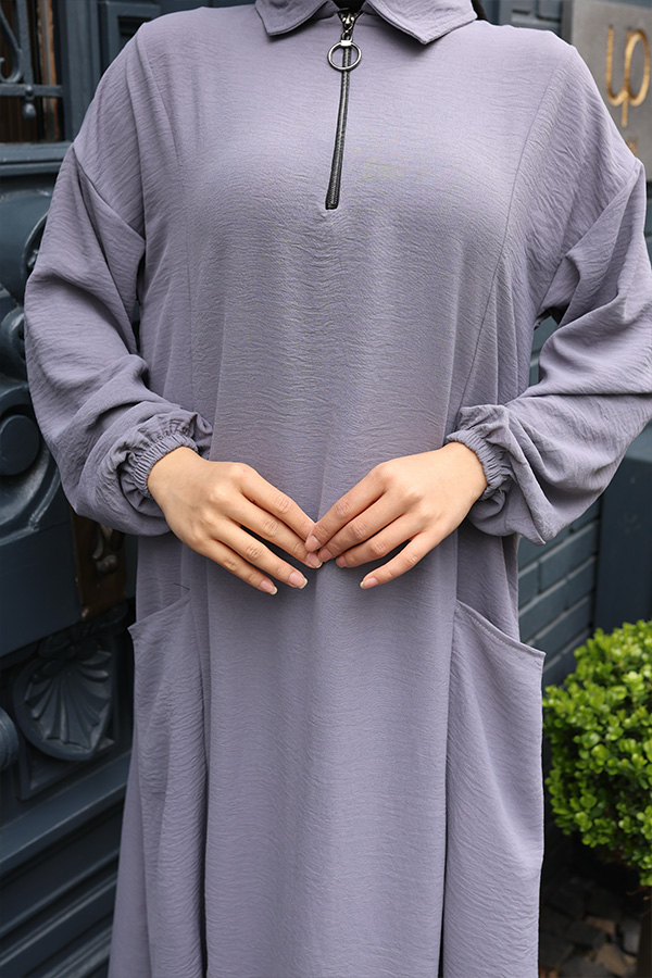 Fermuarlı Takım - Gri