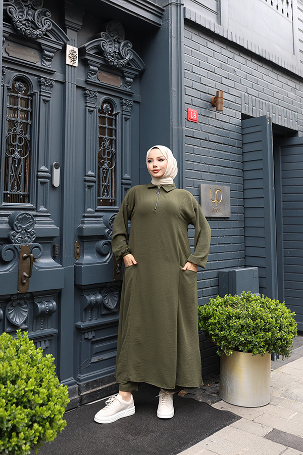 Fermuarlı Takım - Haki Fermuarlı Takım - Haki