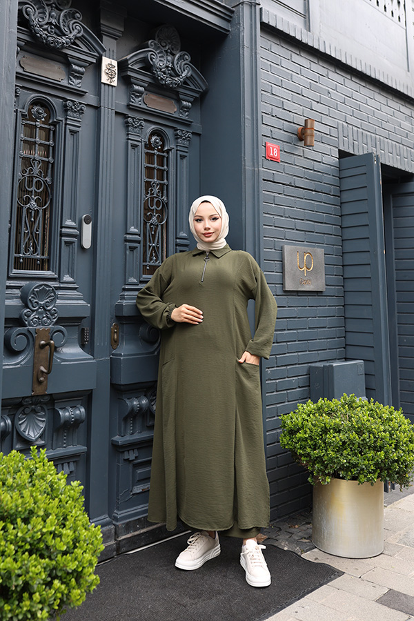 Fermuarlı Takım - Haki Fermuarlı Takım - Haki