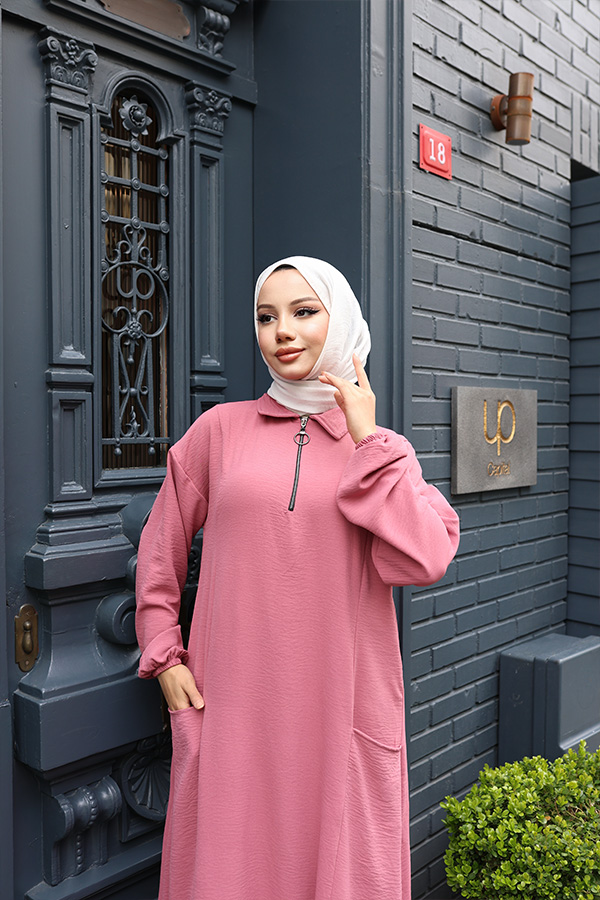 Fermuarlı Takım - Pudra