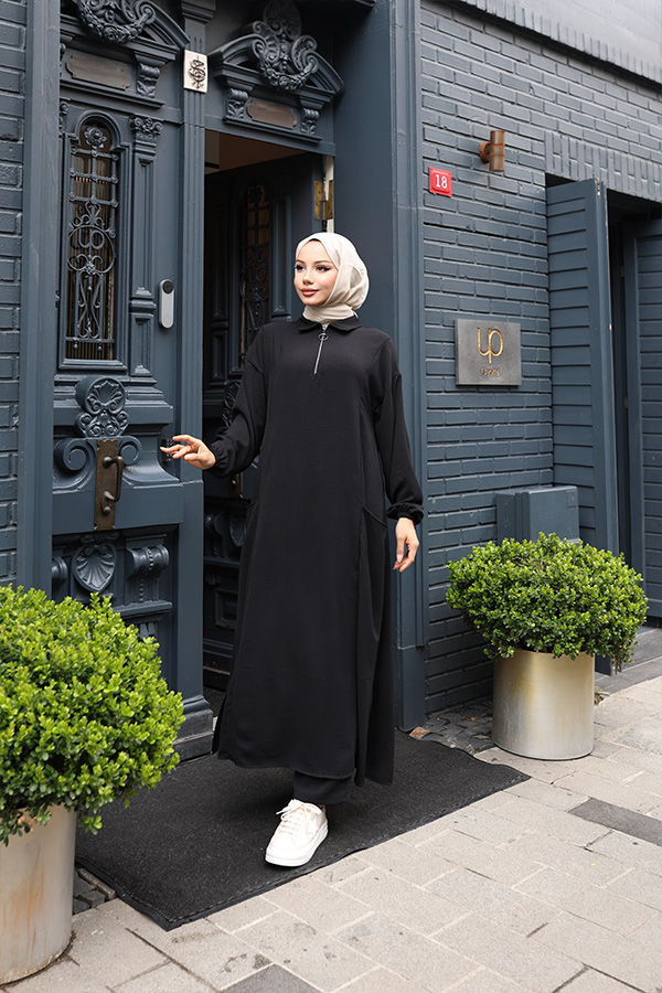 Fermuarlı Takım - Siyah