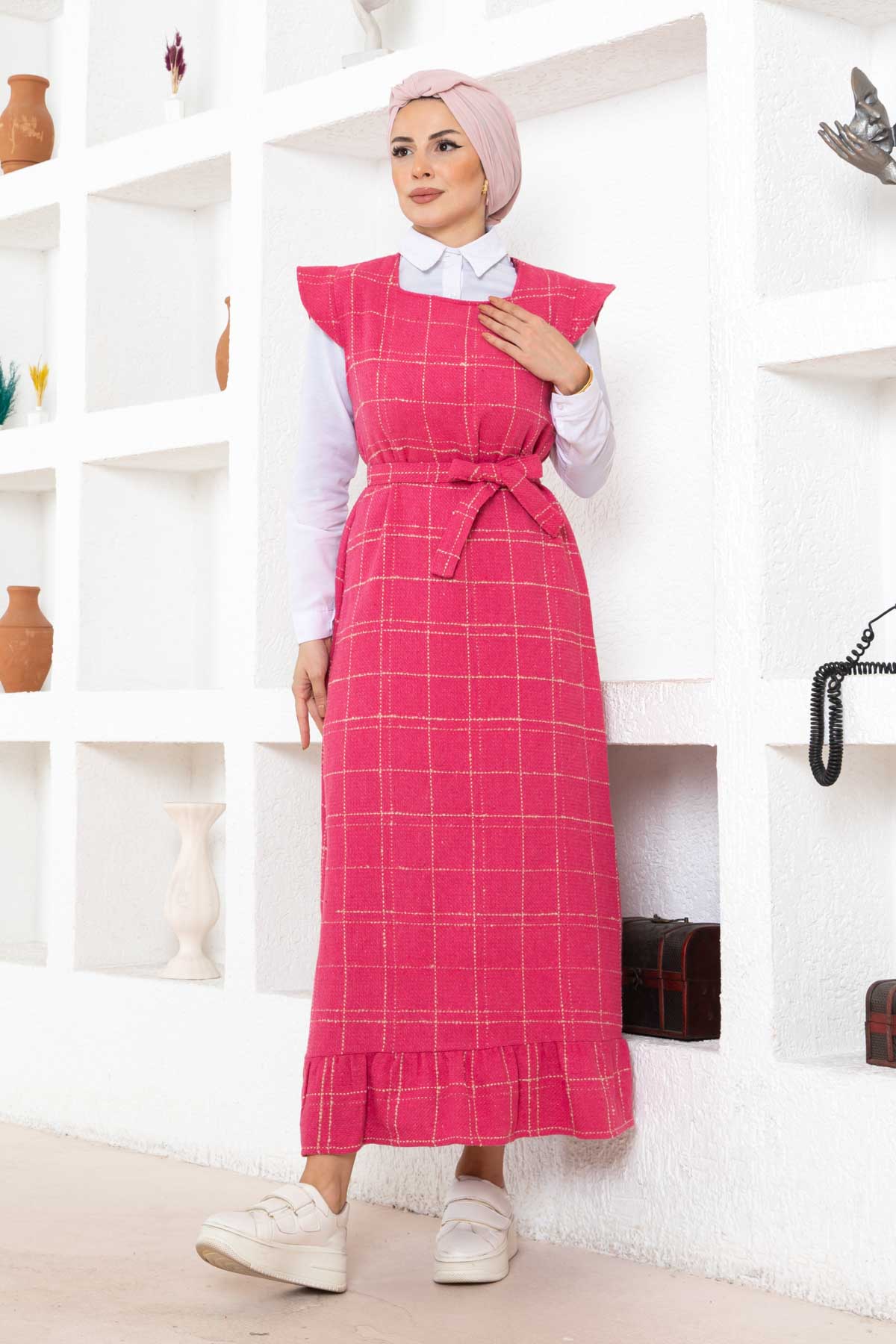 Fırfır Detaylı Tüvit Jile - Pembe