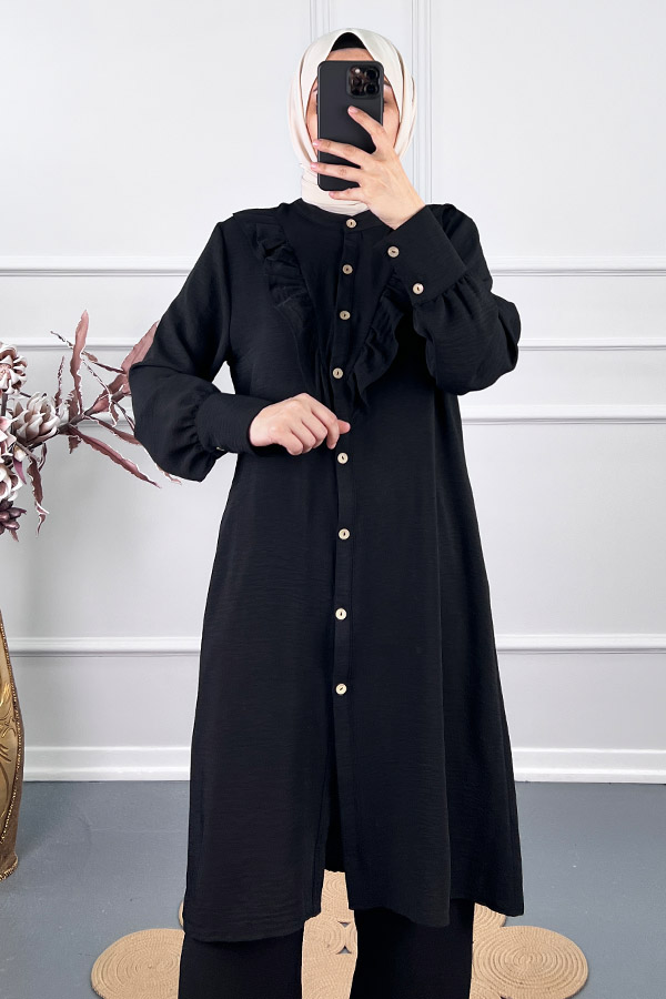 Fırfırlı İkili Takım - Siyah