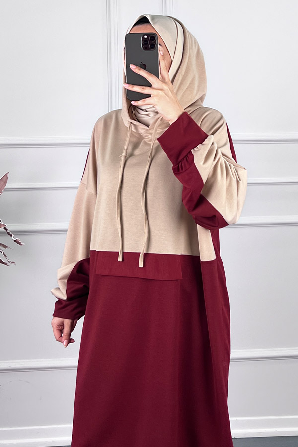 Garnili İkili Takım - Bordo