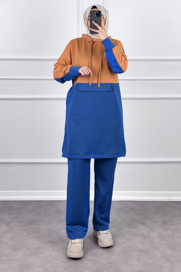 Garnili İkili Takım - Hardal Koyu Mavi