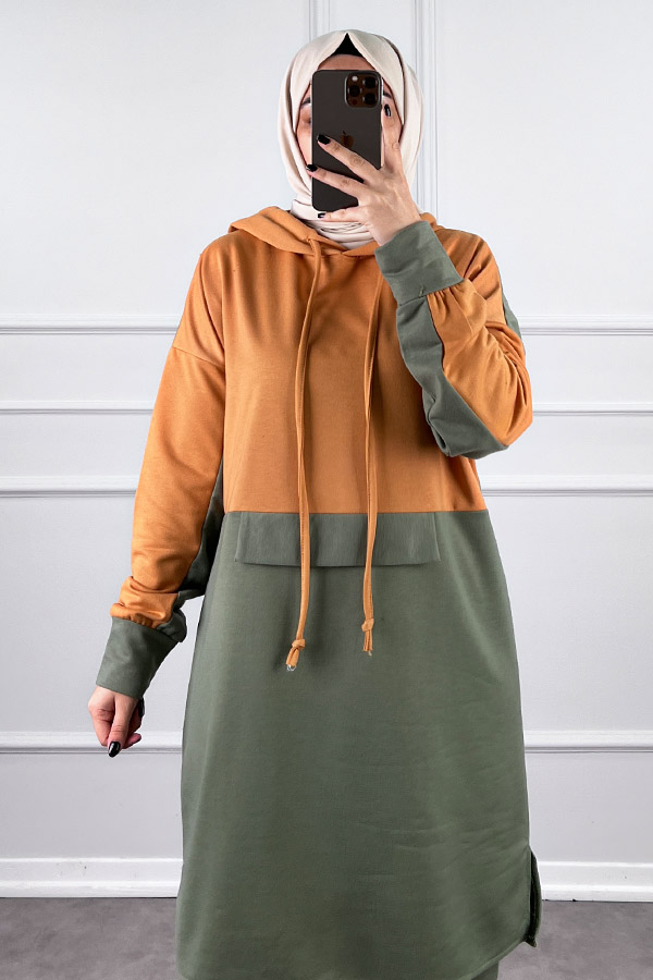 Garnili İkili Takım - Hardal Yeşil