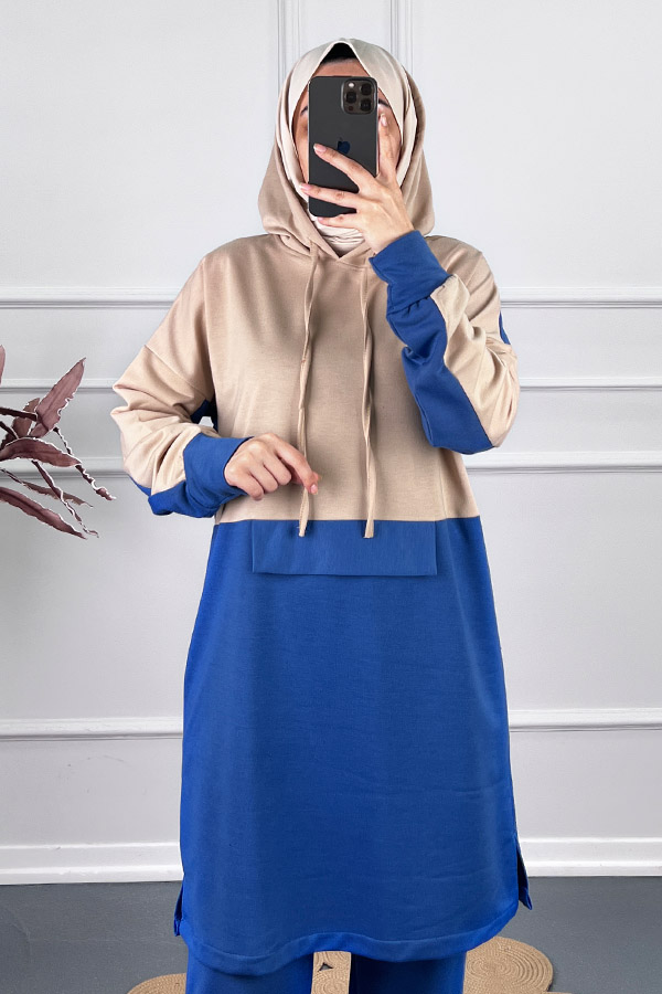 Garnili İkili Takım - Lacivert