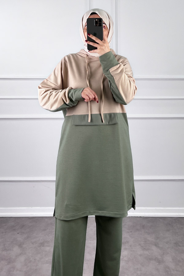 Garnili İkili Takım - Yeşil