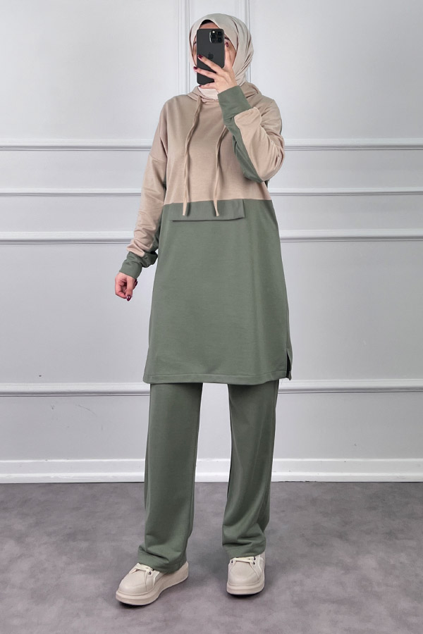 Garnili İkili Takım - Yeşil